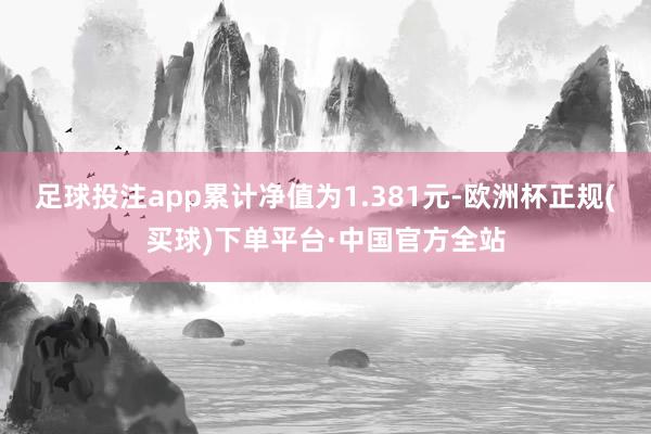 足球投注app累计净值为1.381元-欧洲杯正规(买球)下单平台·中国官方全站