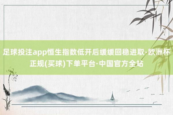 足球投注app恒生指数低开后缓缓回稳进取-欧洲杯正规(买球)下单平台·中国官方全站