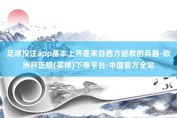 足球投注app基本上齐是来自西方拯救的兵器-欧洲杯正规(买球)下单平台·中国官方全站