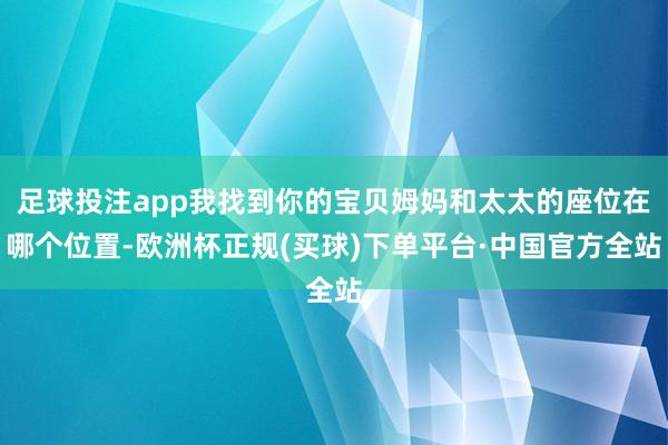 足球投注app我找到你的宝贝姆妈和太太的座位在哪个位置-欧洲杯正规(买球)下单平台·中国官方全站