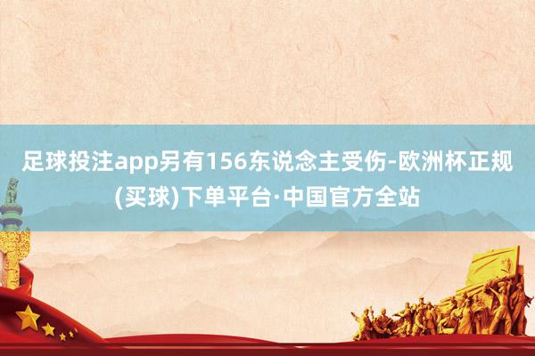 足球投注app另有156东说念主受伤-欧洲杯正规(买球)下单平台·中国官方全站
