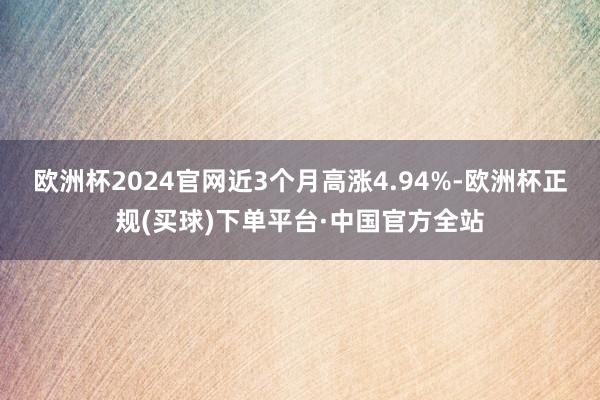 欧洲杯2024官网近3个月高涨4.94%-欧洲杯正规(买球)下单平台·中国官方全站