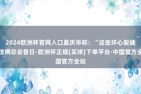 2024欧洲杯官网入口夏庆华称：“这些坏心裂缝的伎俩总会昔日-欧洲杯正规(买球)下单平台·中国官方全站