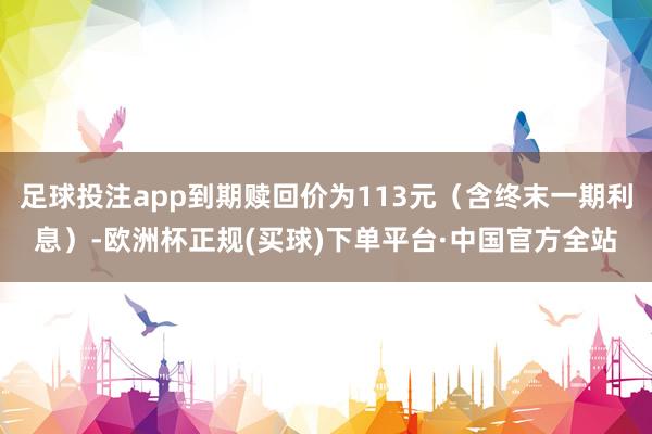 足球投注app到期赎回价为113元（含终末一期利息）-欧洲杯正规(买球)下单平台·中国官方全站