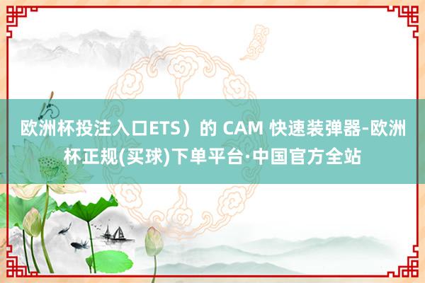 欧洲杯投注入口ETS）的 CAM 快速装弹器-欧洲杯正规(买球)下单平台·中国官方全站