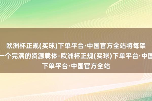 欧洲杯正规(买球)下单平台·中国官方全站将每架飞机视为一个完满的资源载体-欧洲杯正规(买球)下单平台·中国官方全站