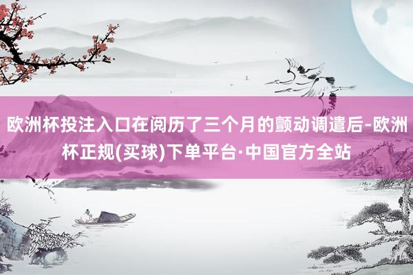 欧洲杯投注入口在阅历了三个月的颤动调遣后-欧洲杯正规(买球)下单平台·中国官方全站