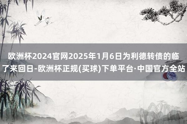 欧洲杯2024官网2025年1月6日为利德转债的临了来回日-欧洲杯正规(买球)下单平台·中国官方全站