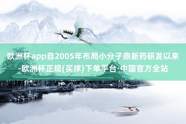 欧洲杯app自2005年布局小分子鼎新药研发以来-欧洲杯正规(买球)下单平台·中国官方全站