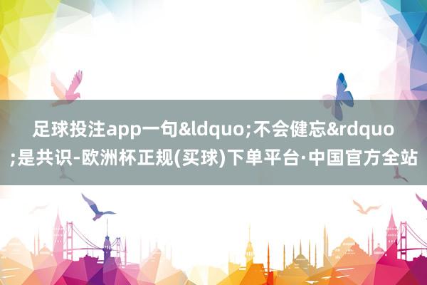 足球投注app一句&ldquo;不会健忘&rdquo;是共识-欧洲杯正规(买球)下单平台·中国官方全站